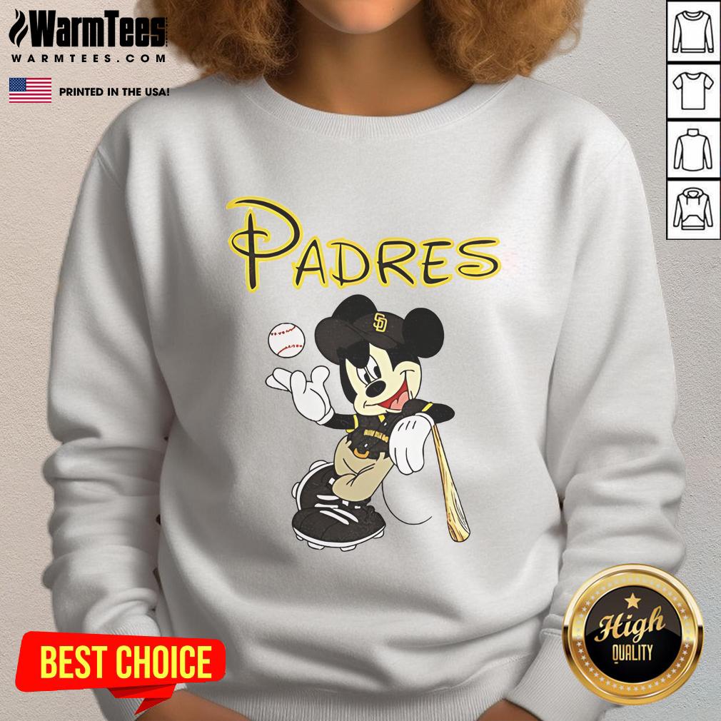 Good Mickey San Diego Padres Baseball Sweatshirt Good Mickey San Diego Padres baseball sweatshirt featuring team colors and logo, perfect for fans and casual wear.