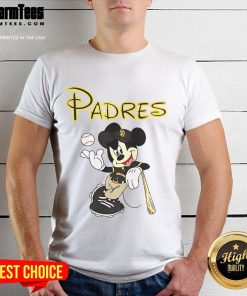 Alt Text: Good Mickey San Diego Padres baseball T-shirt featuring vibrant graphics and a comfortable fit for fans.