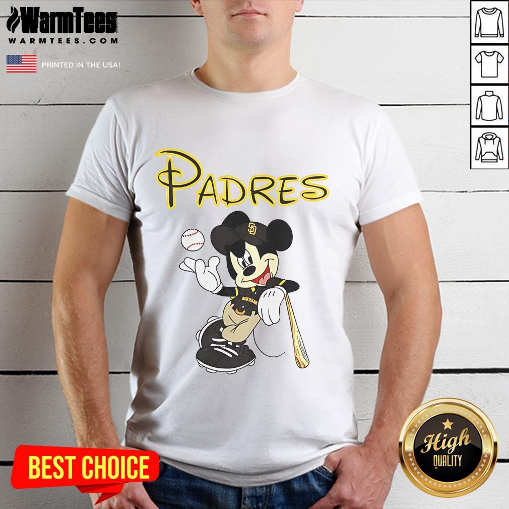 Good Mickey San Diego Padres Baseball T Shirt Alt Text: Good Mickey San Diego Padres baseball T-shirt featuring vibrant graphics and a comfortable fit for fans.