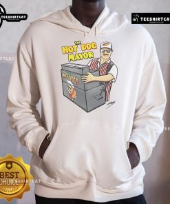 Good Mike the Hot Dog Mayor hoodie featuring a fun graphic of a hot dog character in a colorful design.