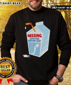 Good Missing Have You Seen My Leg Milk Box Sweatshirt in casual style, perfect for cozy outfits and unique fashion statements.