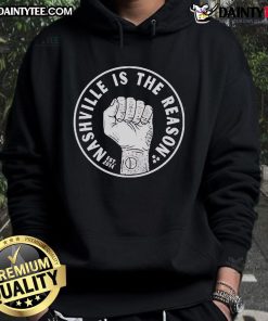 Good Nashville Is The Reason Circle Logo Est 2014 hoodie featuring a stylish design perfect for fans of Nashville culture.