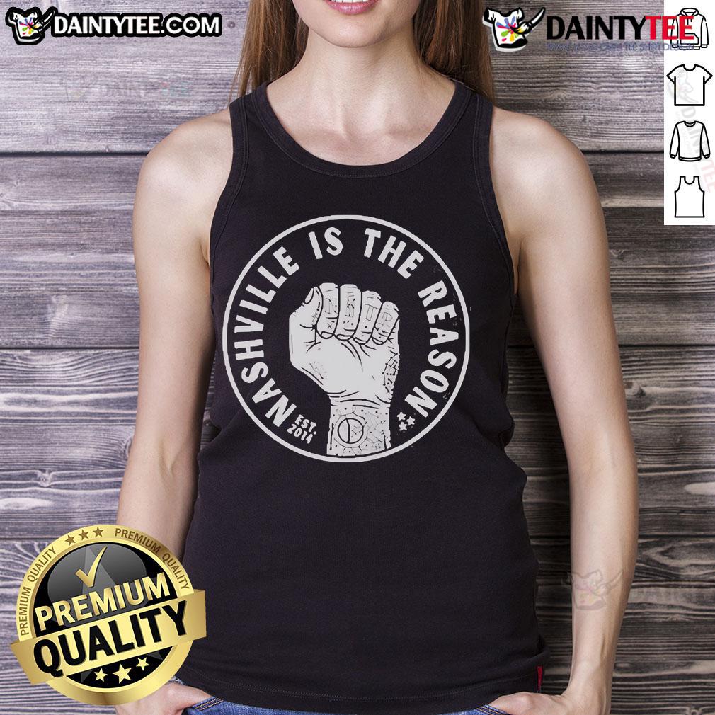 Good Nashville Is The Reason Circle Logo Est 2014 Tank Top Good Nashville Circle Logo tank top, established 2014, featuring a stylish design perfect for fans of Nashville culture.