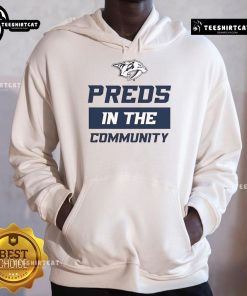 Alt Text: Nashville Predators community hoodie featuring team logo in vibrant colors, perfect for Preds fans.