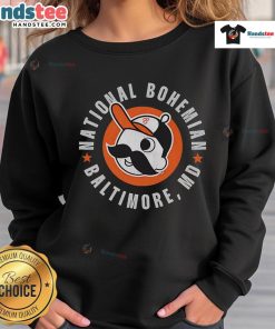 Good National Bohemian Baltimore logo sweatshirt featuring a stylish design, perfect for fans of the iconic beer.