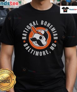 Good National Bohemian Baltimore Logo T-Shirt featuring iconic logo design, perfect for fans of Baltimore beer culture.