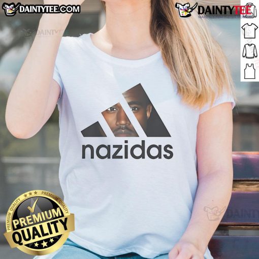 Good Nazidas Kanye West logo ladies tee in stylish design, perfect for fans of hip-hop fashion and streetwear culture.