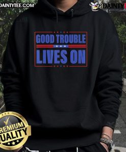 Retro vintage hoodie featuring 'Good Necessary Trouble' design, perfect for unique fashion lovers and social justice advocates.