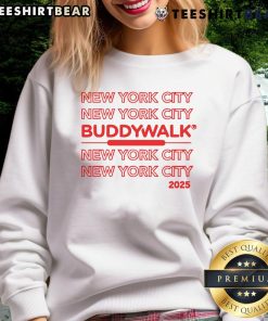 Alt Text: Good New York City Buddy Walk 2025 sweatshirt featuring vibrant design and supportive message for the event.