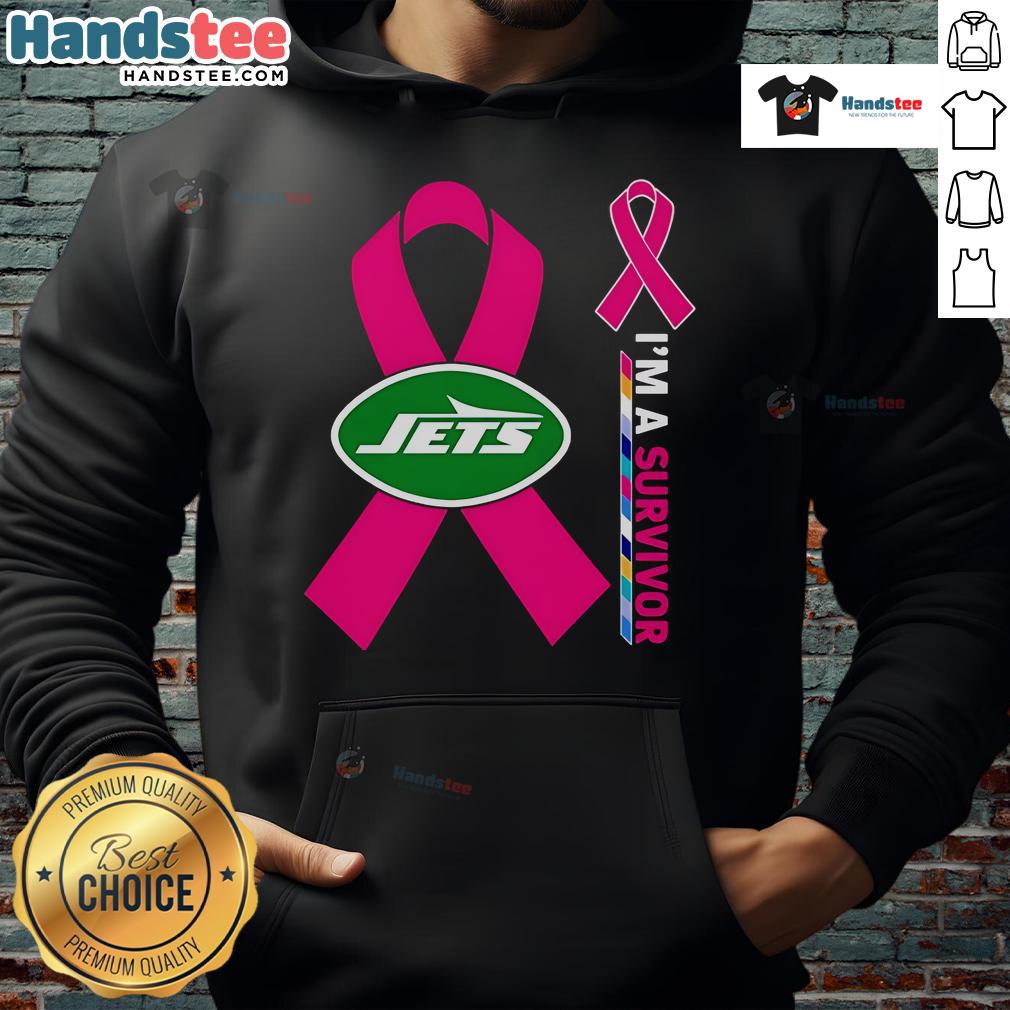 Good New York Jets X Cancer Awareness I'M A Survivor Hoodie Good New York Jets X Cancer Awareness 'I'm A Survivor' Hoodie showcasing support for cancer survivors in team colors.