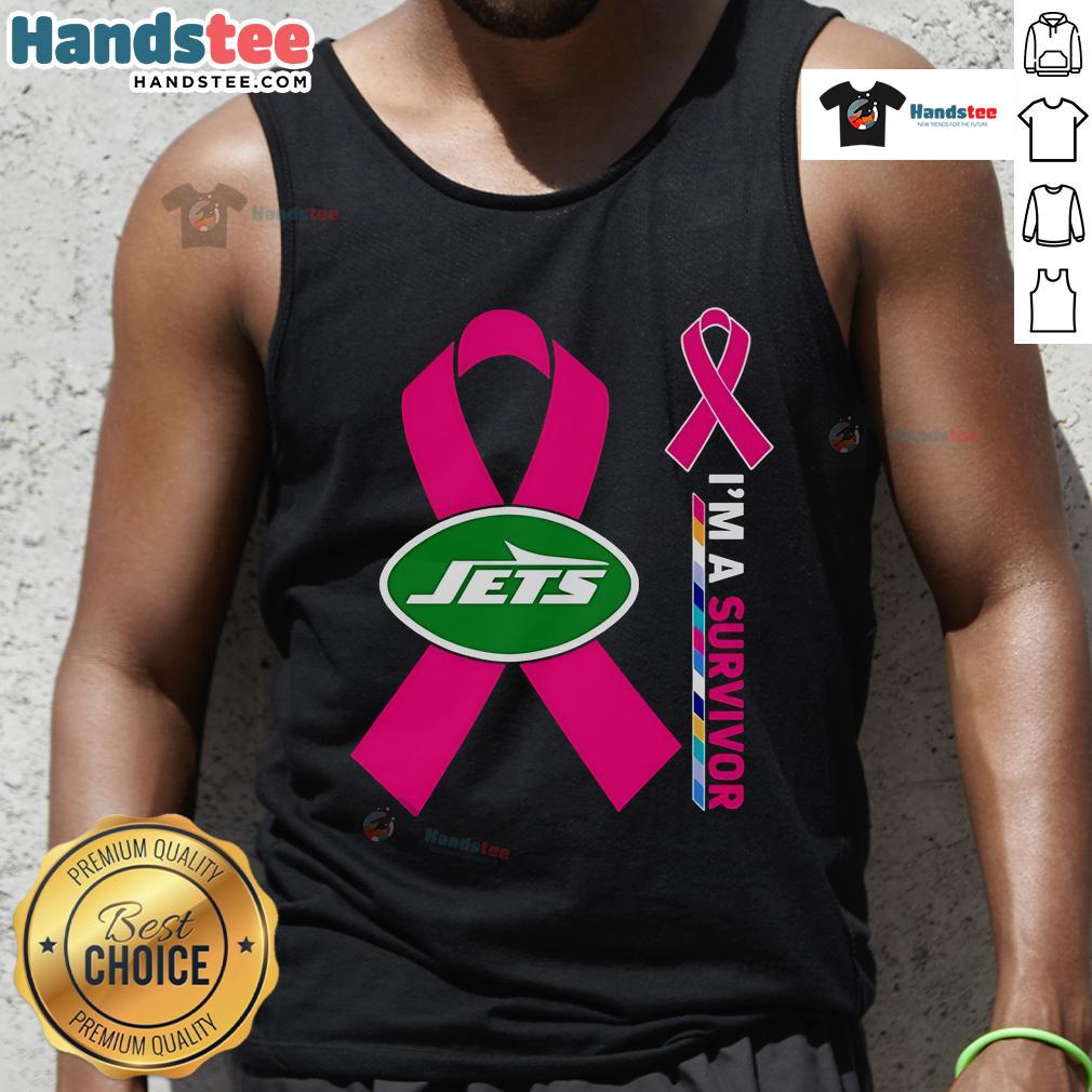 Good New York Jets X Cancer Awareness I'M A Survivor Tank Top New York Jets cancer awareness tank top featuring 'I'm a Survivor' message, perfect for showing support and strength.