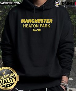 Good Oasis hoodie worn at Heaton Park, Manchester on July 11, 2025, showcasing vibrant design and festival atmosphere.