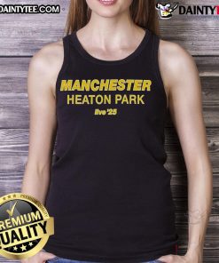 Good Oasis tank top worn at Heaton Park, Manchester on July 11, 2025, showcasing a stylish summer fashion look.