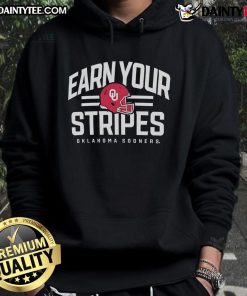 Good Oklahoma Sooners Earn Your Stripes Hoodie in red, showcasing team spirit and style for fans.