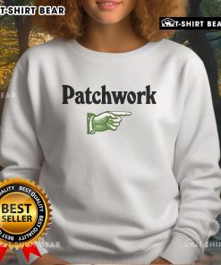 Good Patchwork This Way Ecru Sweatshirt featuring a stylish patchwork design, perfect for casual wear and comfort.