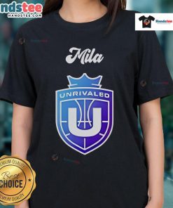 Alt Text: Good Phee Napheesa Collier Mila Unrivaled Basketball Ladies Tee showcasing stylish design for female basketball fans.