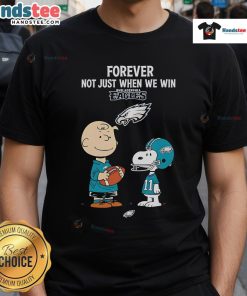 Good Philadelphia Eagles Charlie Brown Snoopy Eagles Forever T-Shirt design featuring a vibrant graphic and team spirit.