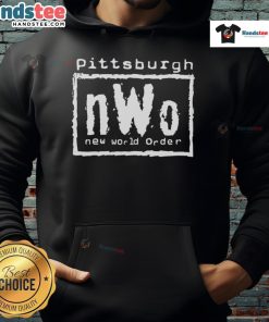 Good Pittsburgh nWo New World Order hoodie in black, featuring iconic logo and stylish design for wrestling fans.
