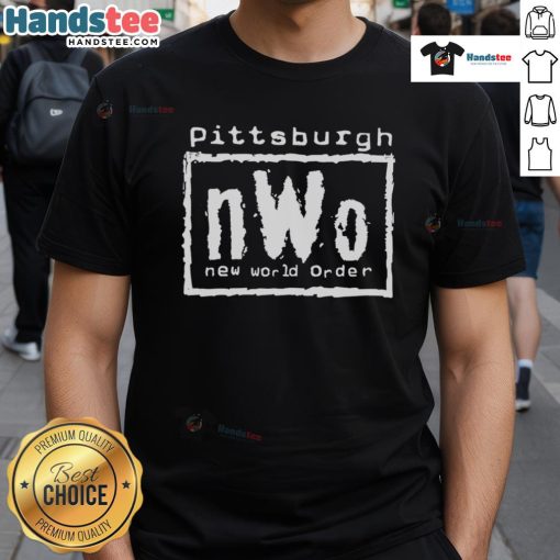 Good Pittsburgh NWO New World Order T-Shirt featuring bold graphics and a stylish design for fans of the iconic movement.