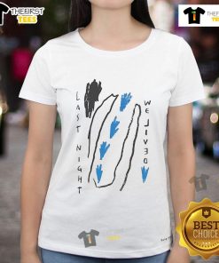 Good Polar Last Night We Lived Ladies Tee in vibrant colors, showcasing stylish design for casual wear.