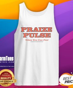 Good Praize Pulse Vibes You Can Feel Tank Top displayed on a mannequin, showcasing vibrant colors and stylish design.