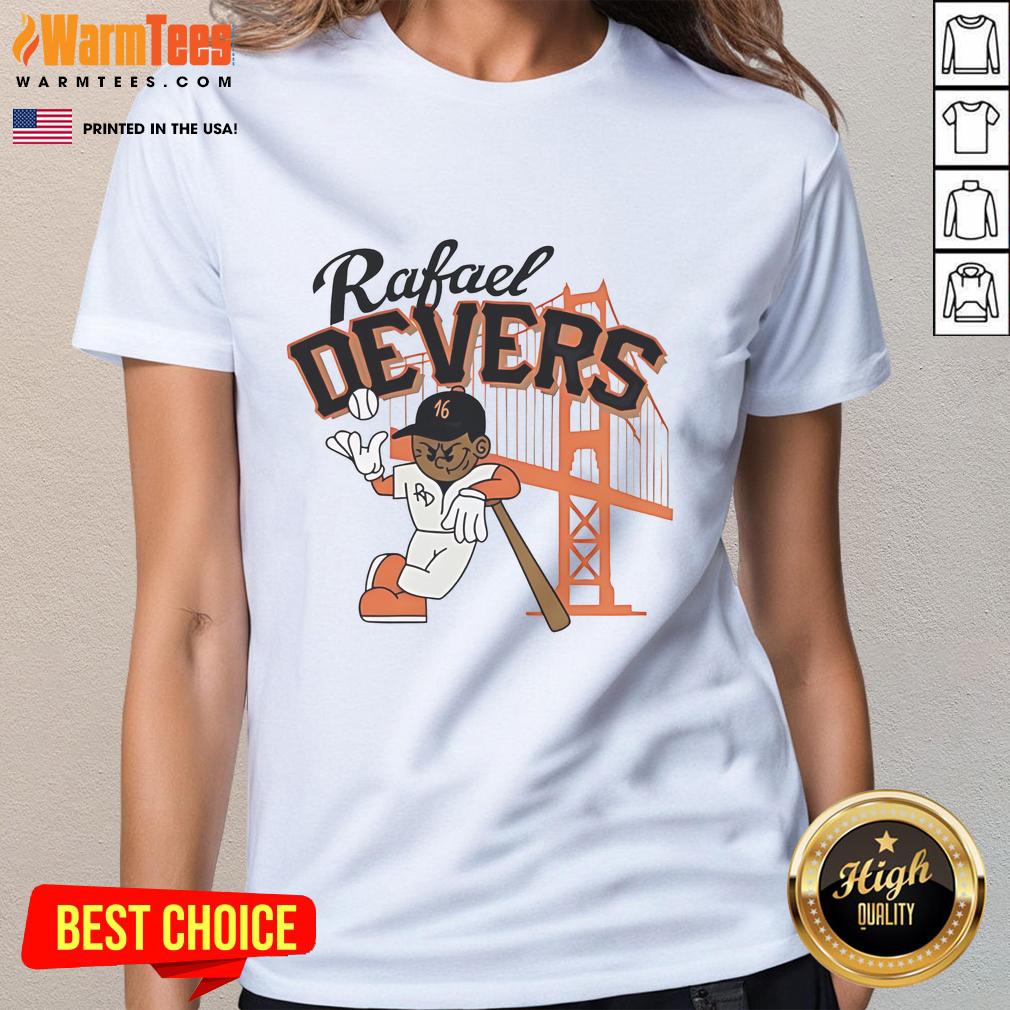 Good Rafael Devers Boston Red Sox Baseball Mid Summer Ladies Tee Alt Text: Ladies tee featuring Rafael Devers of the Boston Red Sox, perfect for mid-summer baseball fans.
