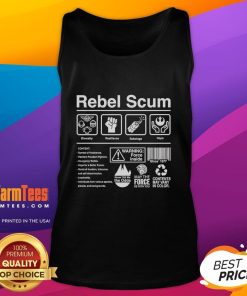 Good Rebel Scum Label Tank Top featuring a bold graphic design, perfect for casual wear and expressing your fandom.