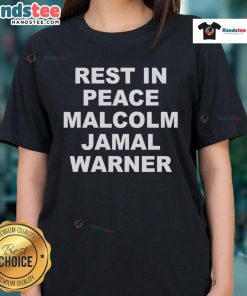 Good Rest In Peace Malcolm Jamal Warner Ladies Tee featuring a stylish design honoring the late actor and musician.