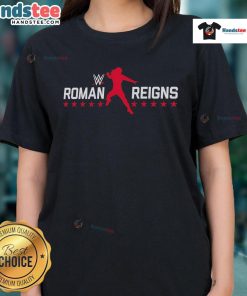 Good Roman Reigns Stars Logo Ladies Tee featuring a stylish design for fans of WWE superstar Roman Reigns.