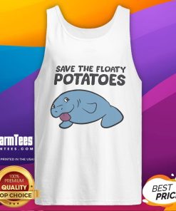 Good Save The Floaty Potatoes tank top featuring a fun design and vibrant colors for casual summer wear.