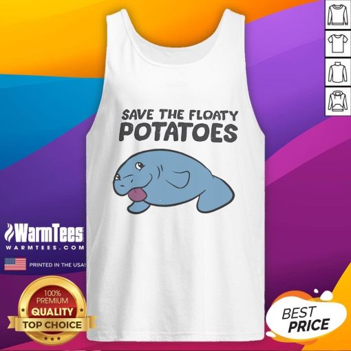 Good Save The Floaty Potatoes tank top featuring a fun design and vibrant colors for casual summer wear.