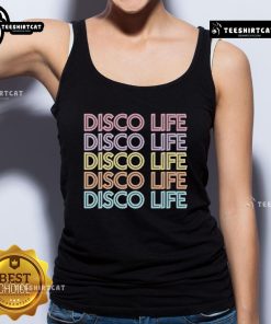 Good Say She She Disco Life Repeat Tank Top in vibrant colors, perfect for summer parties and casual outings.