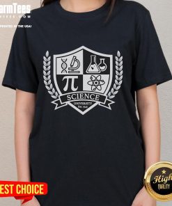 Good Science University established 1543 ladies tee featuring stylish design and premium fabric for comfortable wear.