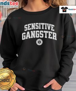 Good Sensitive Gangster Sweatshirt in black, featuring a stylish design perfect for casual streetwear fashion.