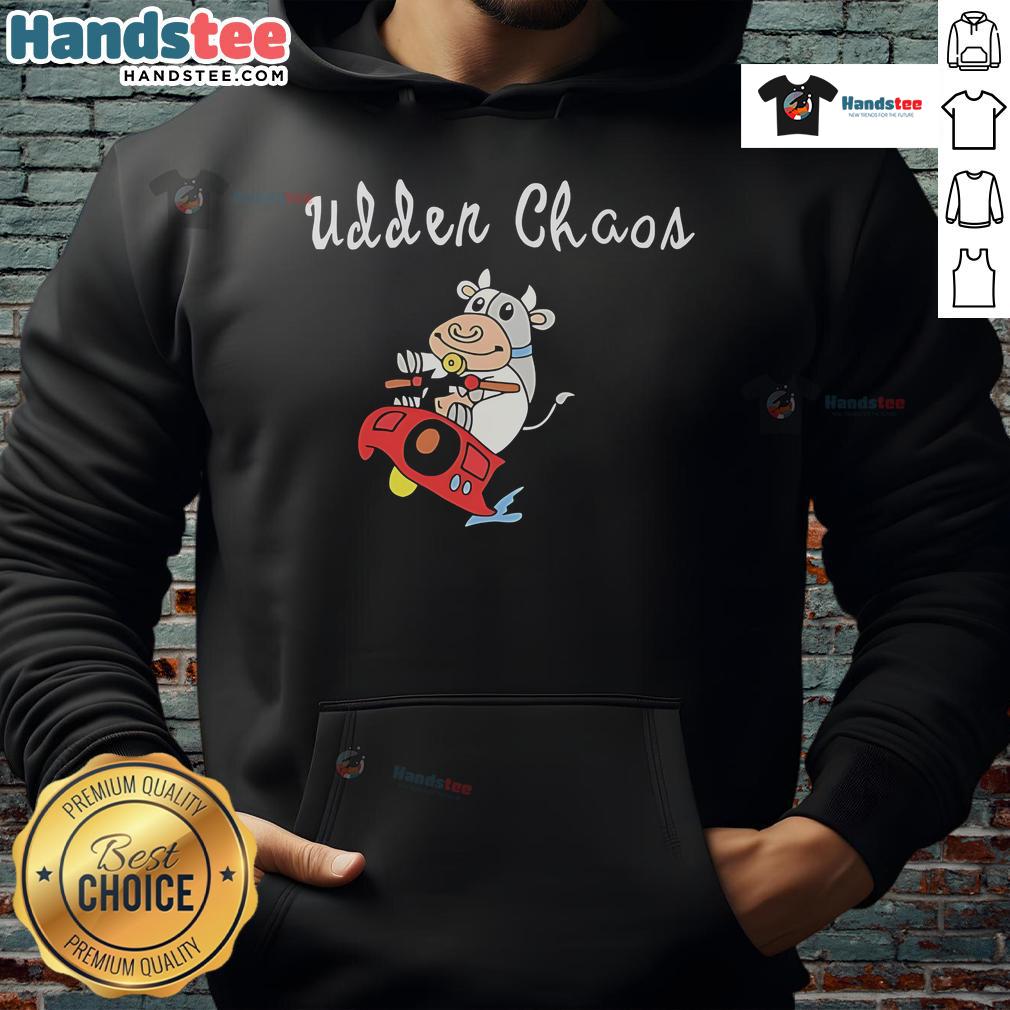 Good Simply Udder Chaos Cow Hoodie Good Simply Udder Chaos Cow Hoodie featuring a playful cow graphic, perfect for casual wear and animal lovers.