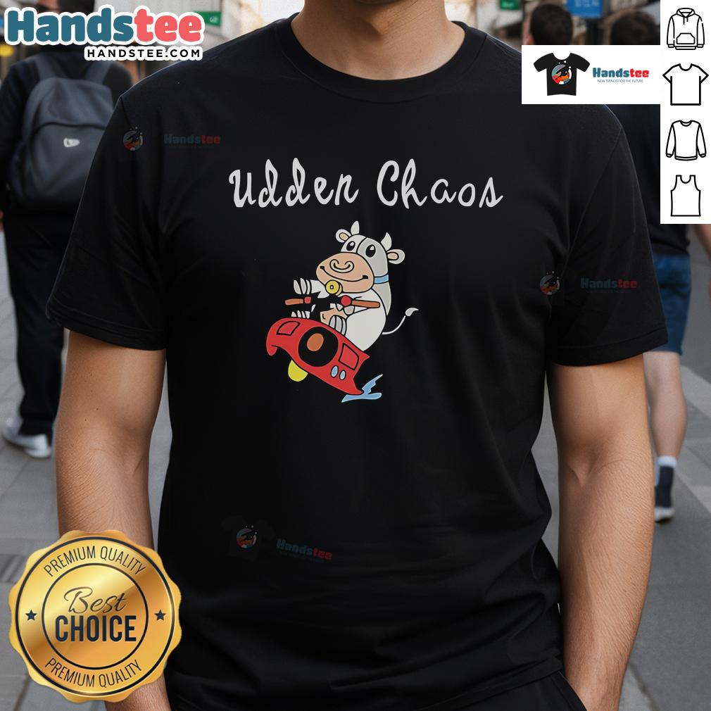 Good Simply Udder Chaos Cow T Shirt Good Simply Udder Chaos Cow T-Shirt featuring a playful cow graphic on a stylish tee, perfect for casual wear.