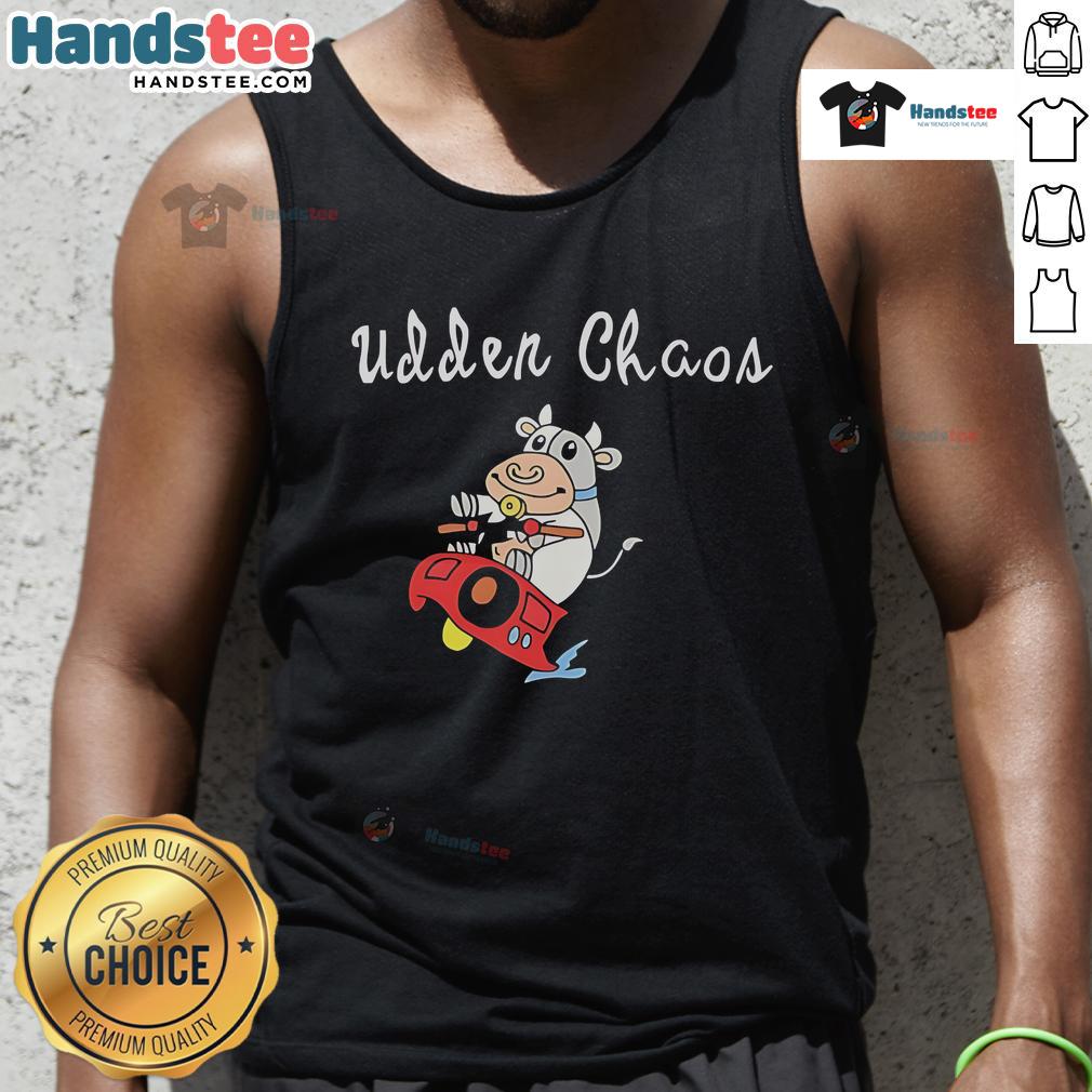 Good Simply Udder Chaos Cow Tank Top Good Simply Udder Chaos Cow Tank Top featuring a playful cow graphic, perfect for casual summer wear and farm-themed outfits.