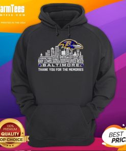 Good Skyline Name Baltimore Thank You For The Memories Hoodie featuring a city skyline design in vibrant colors.