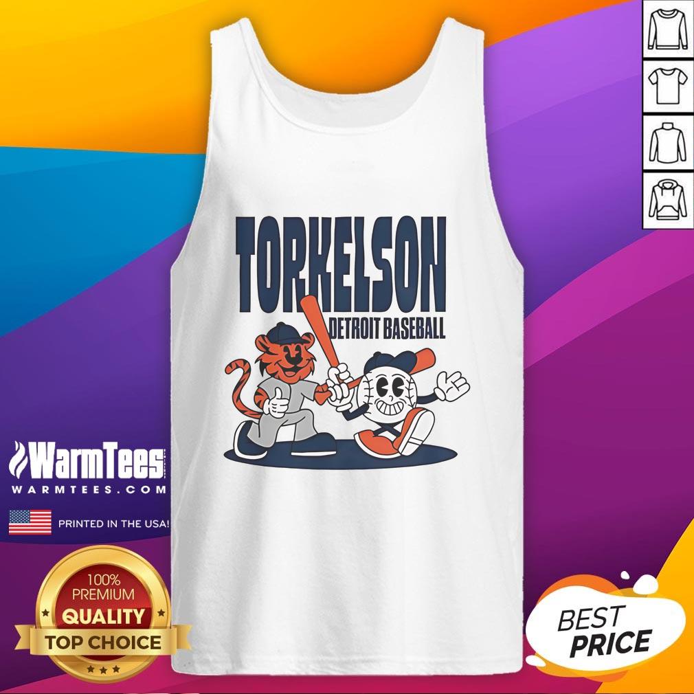 Good Spencer Torkelson Detroit Tigers Baseball Mid Summer Cartoon Tank Top Cartoon tank top featuring Spencer Torkelson of the Detroit Tigers, perfect for mid-summer baseball fans.