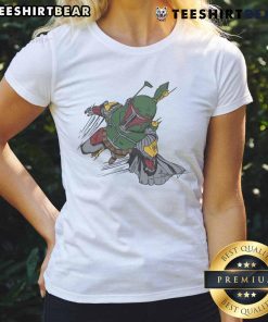 Good Star Wars Boba Fett character ladies tee featuring a stylish design, perfect for fans of the iconic bounty hunter.
