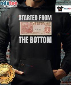 Good Started From The Bottom Food Coupon Hoodie featuring a stylish design, perfect for food lovers and casual wear.