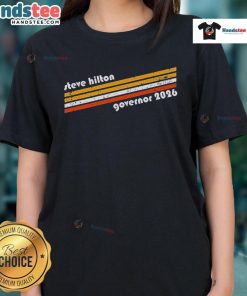 Good Steve Hilton Governor 2026 Ladies Tee featuring a stylish design, perfect for supporters of the campaign.