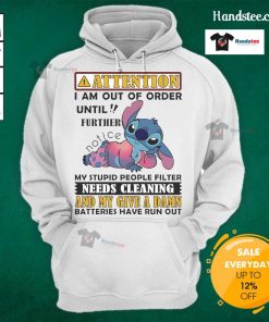 Funny hoodie with 'Out of Order' text and quirky design, perfect for expressing personality and humor in fashion.