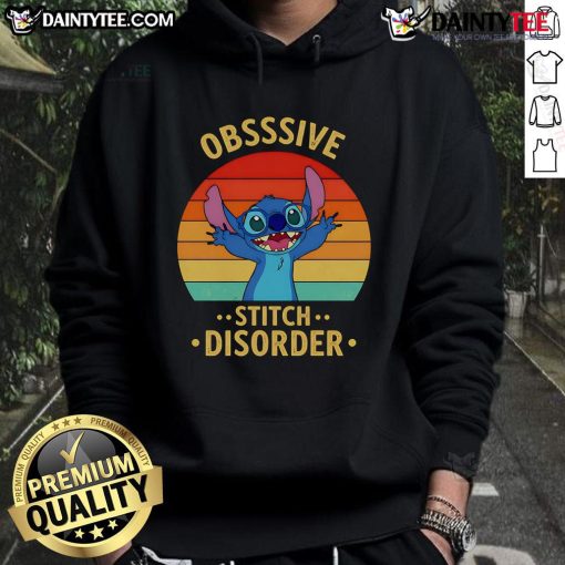 Retro hoodie featuring 'Good Stitch Obsessive Disorder' design, perfect for cozy fashion and crafting enthusiasts.