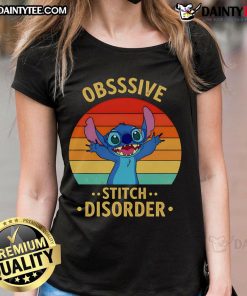 Alt Text: Retro ladies tee featuring 'Good Stitch Obsessive Disorder' design, perfect for sewing enthusiasts and fashion lovers.