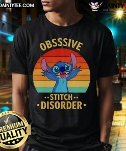 Good Stitch Obsessive Disorder Retro T-Shirt featuring colorful graphics and a vintage design for craft enthusiasts.