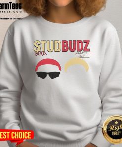 Natisha Hiedeman and Courtney Williams in Good Studbudz signature sweatshirt, showcasing stylish sportswear and team spirit.