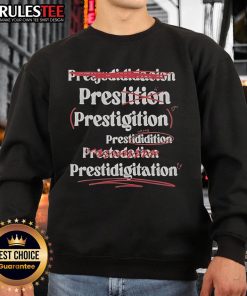 Good Tales From The Stinky Dragon Prestidigitation Spelling Sweatshirt featuring vibrant graphics and cozy design.