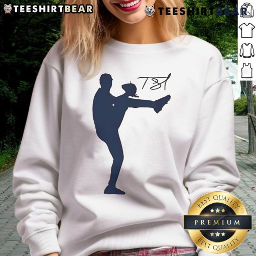 Good Tarik Skubal silhouette baseball player signature sweatshirt design, perfect for baseball fans and apparel collectors.