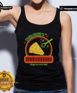 Good Thalgrim's Fine Cheese tank top featuring 'Magic in Every Bite' design, perfect for cheese lovers and fashion enthusiasts.
